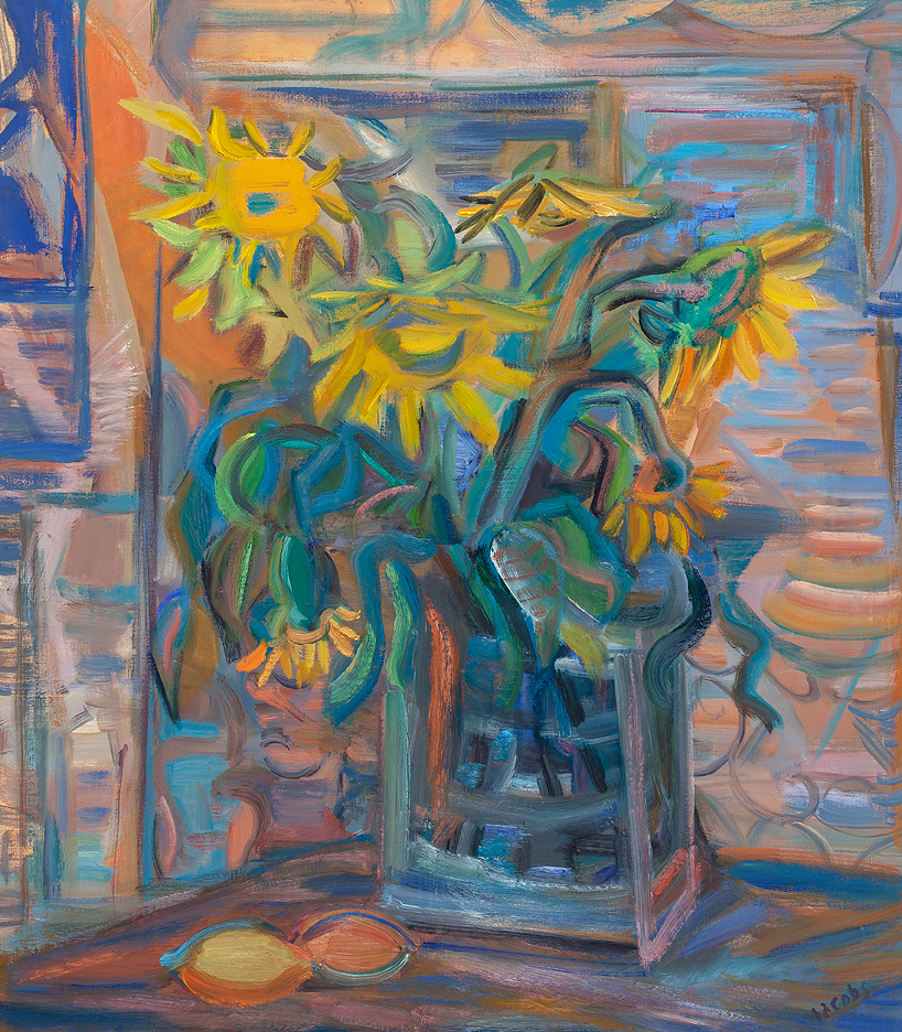 Sunflowers and Lemons, 34 x 30 inches